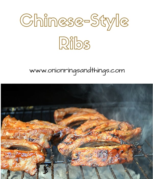 Chinese-style Ribs are marinated in plum sauce, barbecue sauce and orange juice and grilled to sweet, sticky and gooey perfection