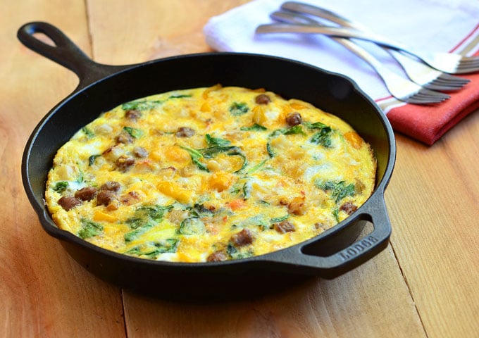 Sausage, Spinach and Potato Frittata