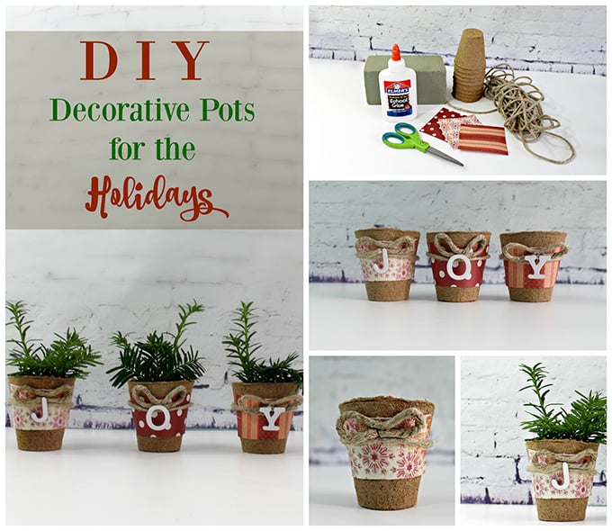 How to Make Decorative Christmas Evergreen Pots