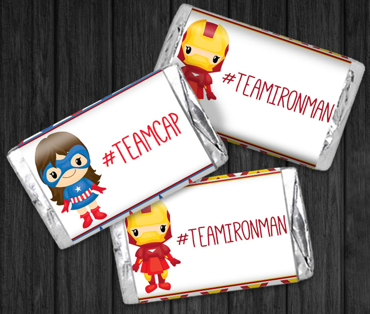 FREE Captain America: Civil War Mini Candy Wrappers Printable