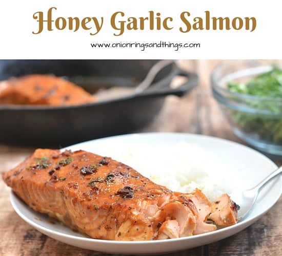 Honey Garlic Salmon dressed in honey, lime, and garlic flavors is a delicious meal your family is sure to love. Quick, easy and ready in 20 minutes or less, it's perfect for busy weeknight dinners.
