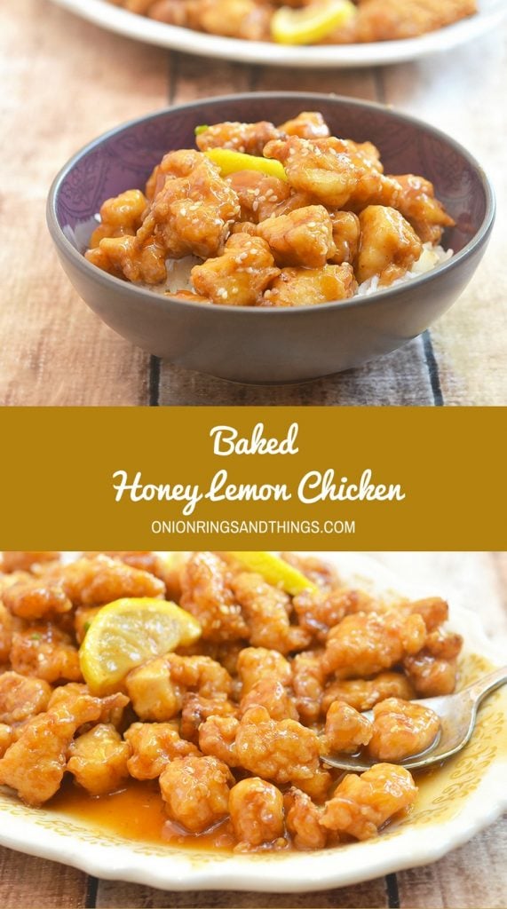 Baked Honey Lemon Chicken bursting with sweet honey and fresh lemon flavors, and baked for a healthier twist is the epitome of modern comfort food. Refreshing tangy and delicious, it's amazing over steamed rice!