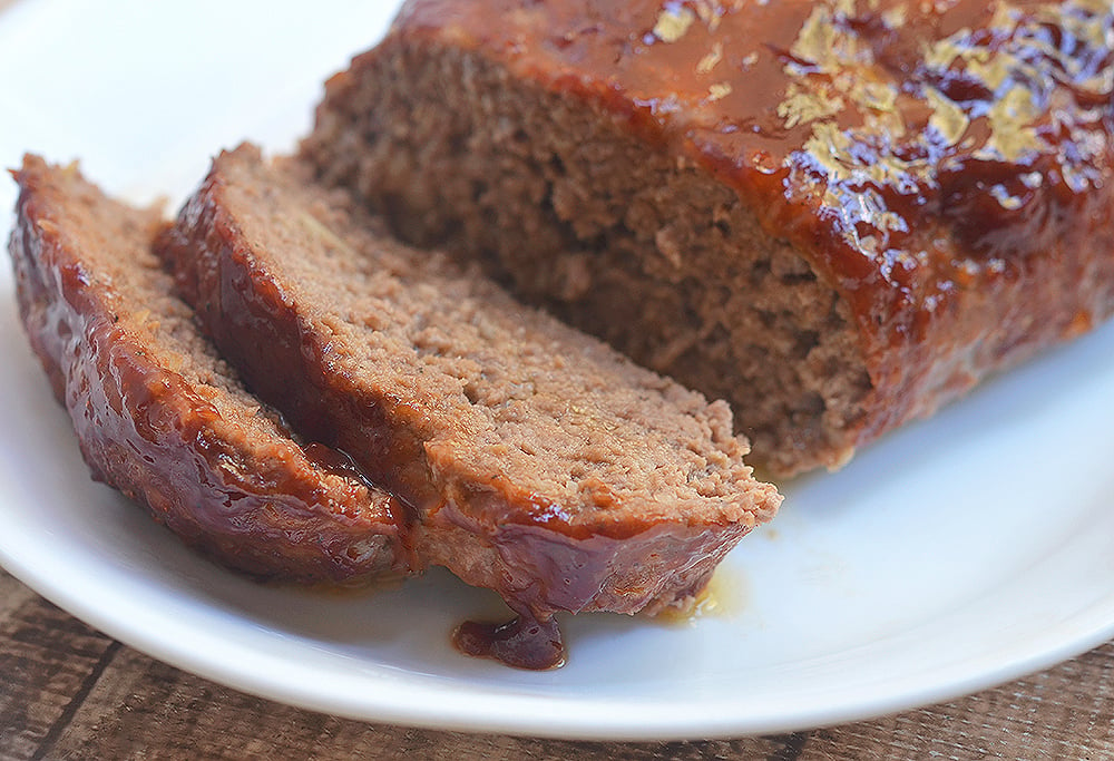 Barbecue-Glazed Meatloaf - Onion Rings & Things