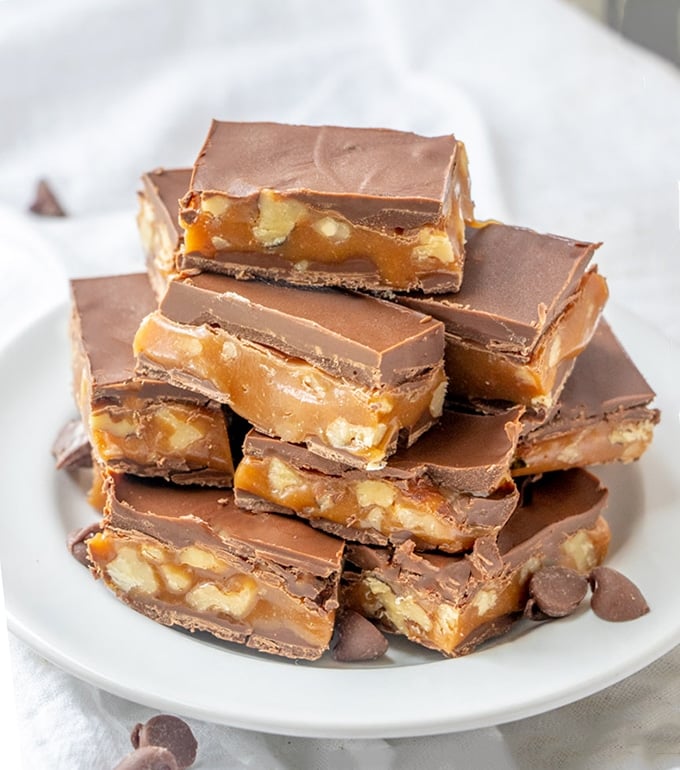 triple treats candies on a plate