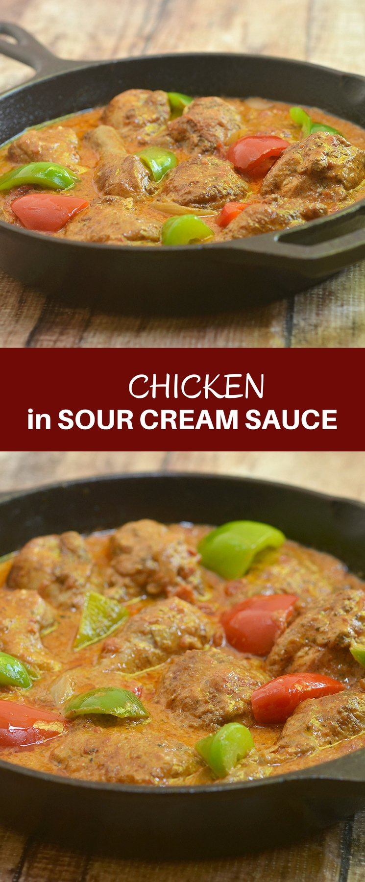 Chicken in Sour Cream Sauce made with a rich, creamy tomato-sour cream sauce is sure to be a family favorite. Quick and easy to make yet packs full flavor, it's perfect for busy weeknights!