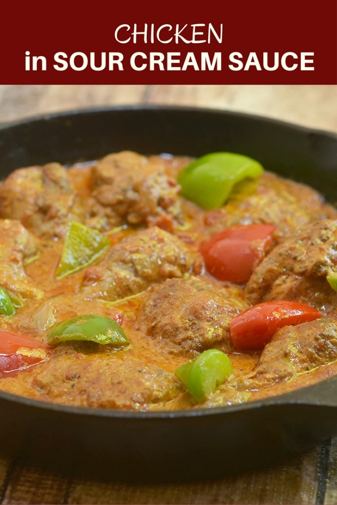 Creamy Chicken in a Tomato Sour Cream Sauce Onion Rings & Things
