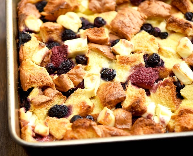 Baked French Toast recipe made with Texas toast, mixed berries and cream cheese. It's the perfect breakfast or brunch!