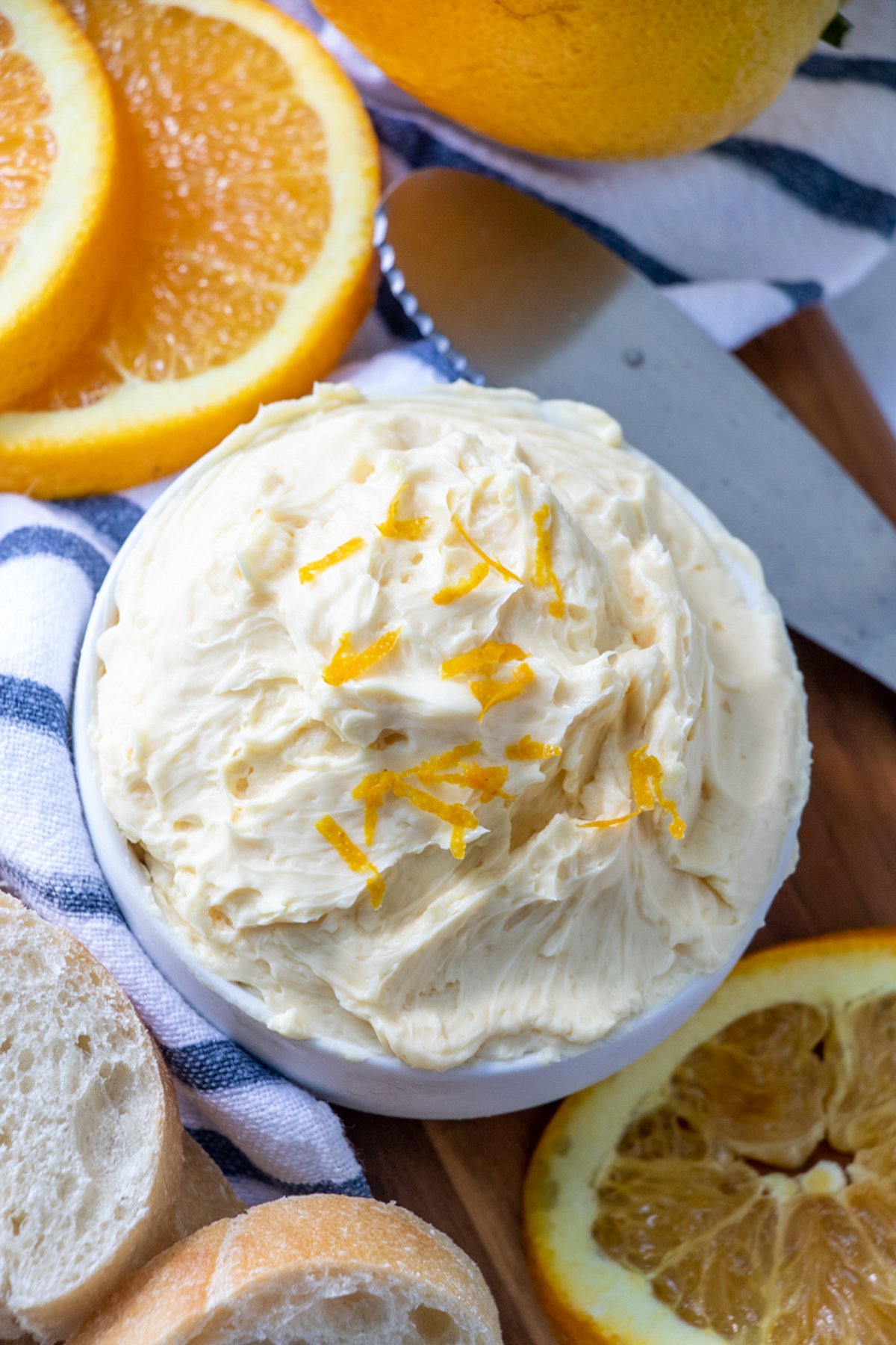 Orange Butter in a white serving bowl