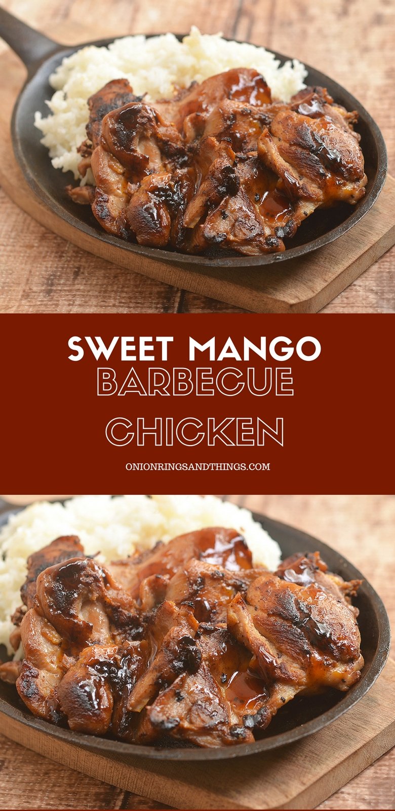 Sweet Mango Barbecue Chicken with a sweet and tangy marinade that's out of this world! Juicy, flavorful, and with a tropical twist, it's a must for your summer BBQ's!