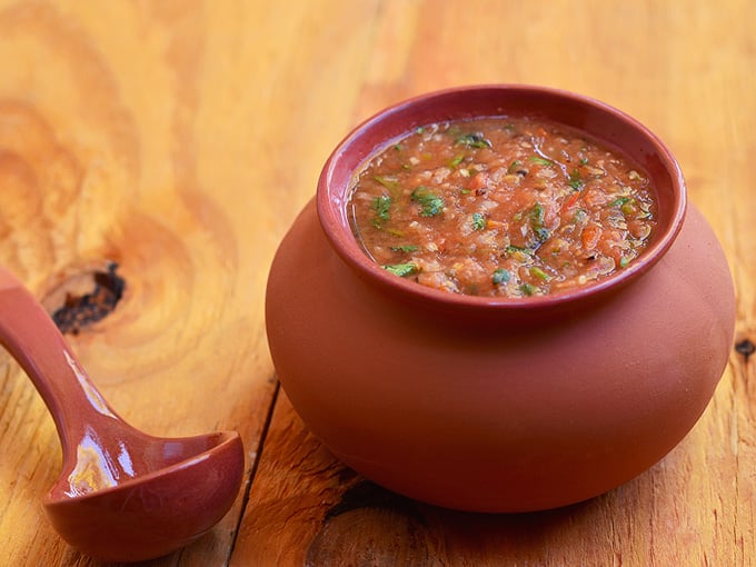 Salsa Roja is an authentic Mexican salsa made with roasted tomatoes and chili peppers. It's delicious with chips or over tacos, burritos, and any dish you need a boost of big, spicy flavors.