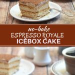 Icebox cake with espresso mousse and graham crackers