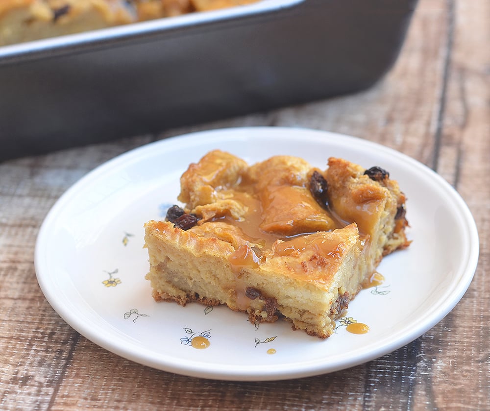 Top a slice of this delicious bread pudding with whipped cream or vanilla ice cream. 