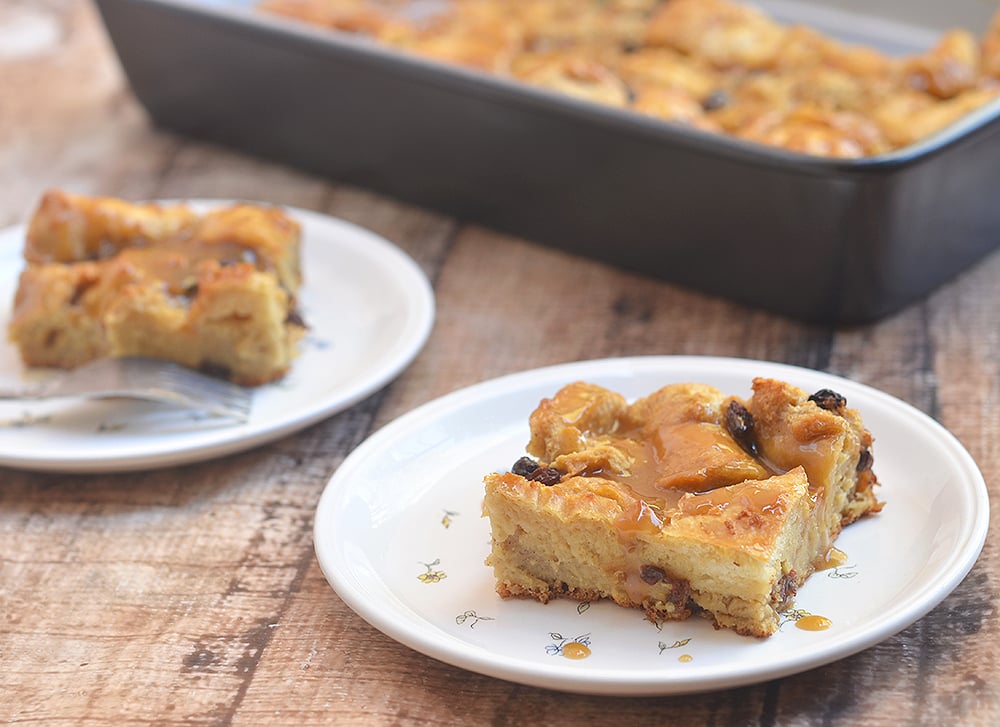 Bread pudding with citrus caramel sauce is the perfect use for your day-old french bread loaf.