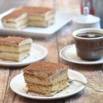 Icebox cake with espresso mousse and graham crackers