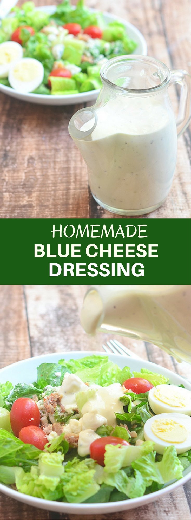 Homemade Blue Cheese Dressing is the best thing you'll ever put on your salad! It's easy to make and fresher, cheaper and better than store-bought!