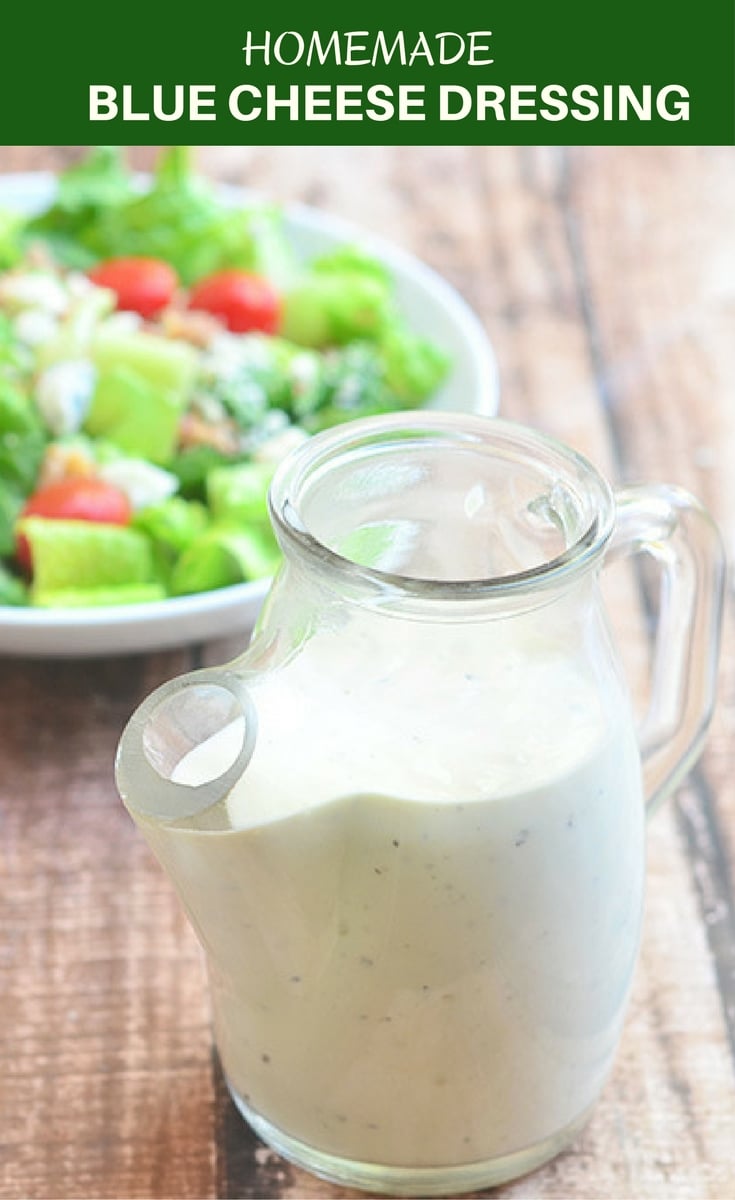 Homemade Blue Cheese Dressing is the best thing you'll ever put on your salad! It's easy to make and fresher, cheaper and better than store-bought!