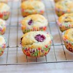 Cherry Lemon Muffins on a cooling rack