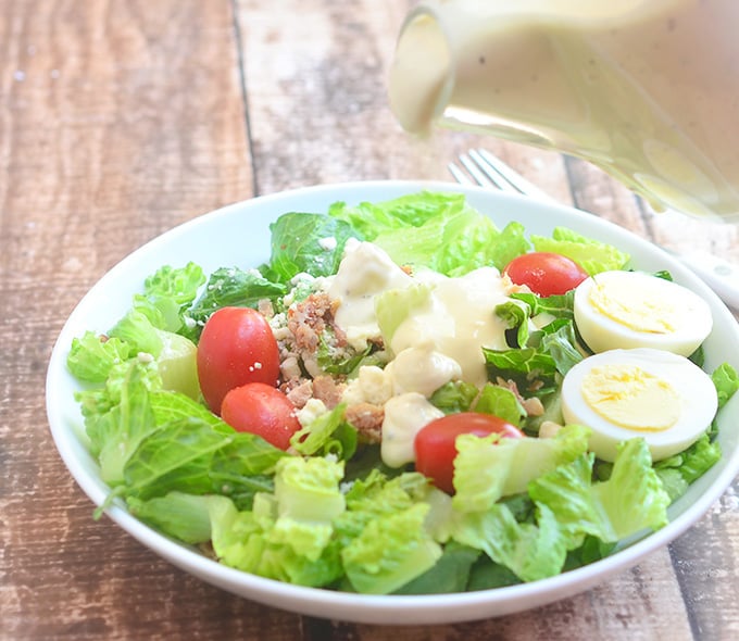 You will never want to buy store-bought salad dressing again after making this scrumptious Homemade Blue Cheese Dressing!