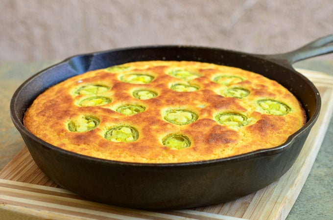 Cast-Iron Skillet Jalapeño Cornbread Recipe