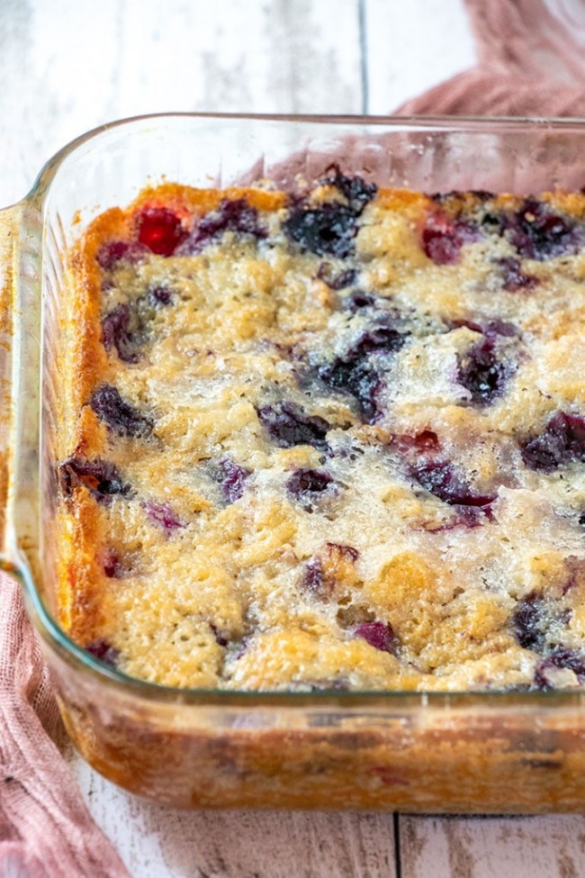 Easy Mixed Berry Cobbler - Onion Rings and Things
