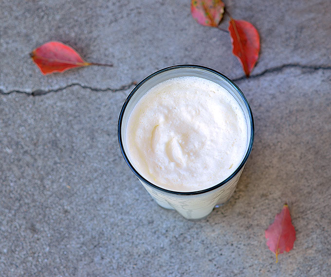 This olive oil milkshake is rich, creamy, and loaded with protein and carbohydrates. It's the perfect smoothie for post workout or just about anytime you need a quick energy boost.