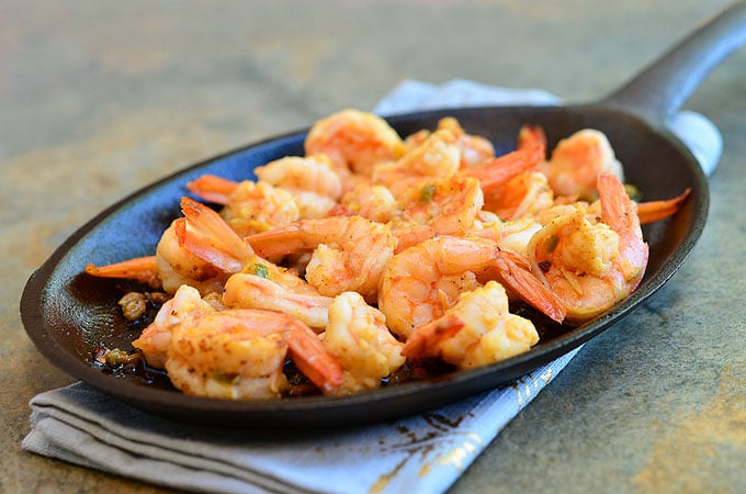 Spicy Garlic Shrimp with spicy, garlicky sauce is perfect for sopping up with crusty bread! This Spanish tapa, Gambas al Ajillo, has all the big, bold flavors you'll love in an appetizer or dinner meal.