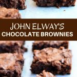 John Elway's Chocolate Brownies are thick, fudgy, chewy, and chocolatey with a delicious hint of coffee and a crackly top. Quick, easy, and so yummy, you'll never make brownies from a box mix again!