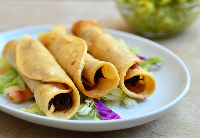 Beef taquitos with a moist and flavorful beef machaca filling freeze well for future cravings!