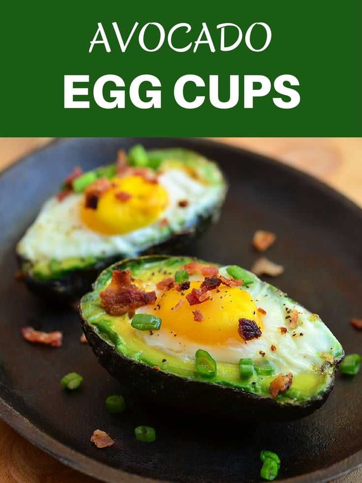 Avocado Egg Cups with runny yolks, crisp bacon, and green onions nestled in creamy avocados. They are a simple yet satisfying breakfast treats everyone would love waking up for!