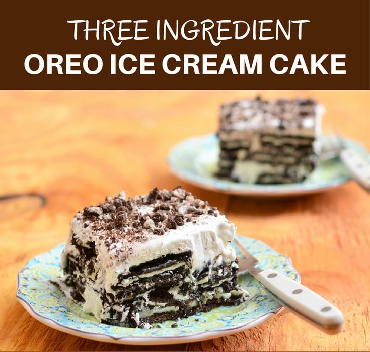 Three ingredient Oreo ice cream cake is the perfect treat to cool down this summer. It's so easy to make yet never fails to impress!