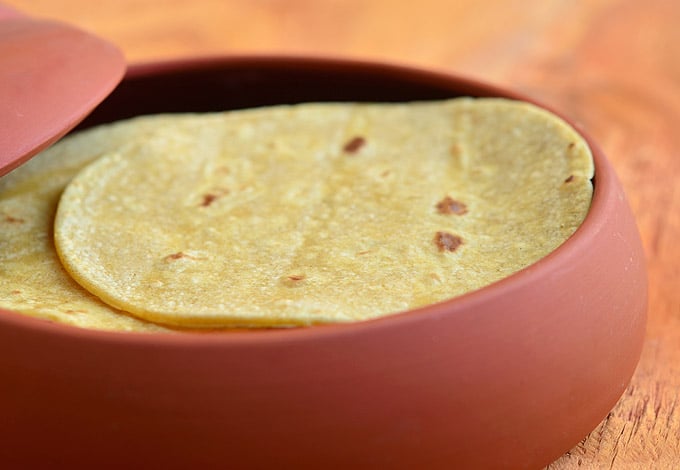 Fresh homemade corn tortillas are ready for your favorite fillings. 