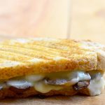 Portabello Mushroom Sandwich Melt with meaty mushrooms and gooey Provolone cheese on toasted French bread is the easiest and tastiest sandwich you can make! Perfect for a midday snack or light lunch!