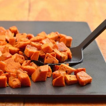 Roasted Spiced Sweet Potatoes Recipe | Onion Rings & Things