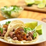 Tacos de Lengua with melt-in-your-mouth tender ox tongue, corn tortillas and your favorite taco fixings! Moist and flavorful, they're one of the best tacos you'll ever have!