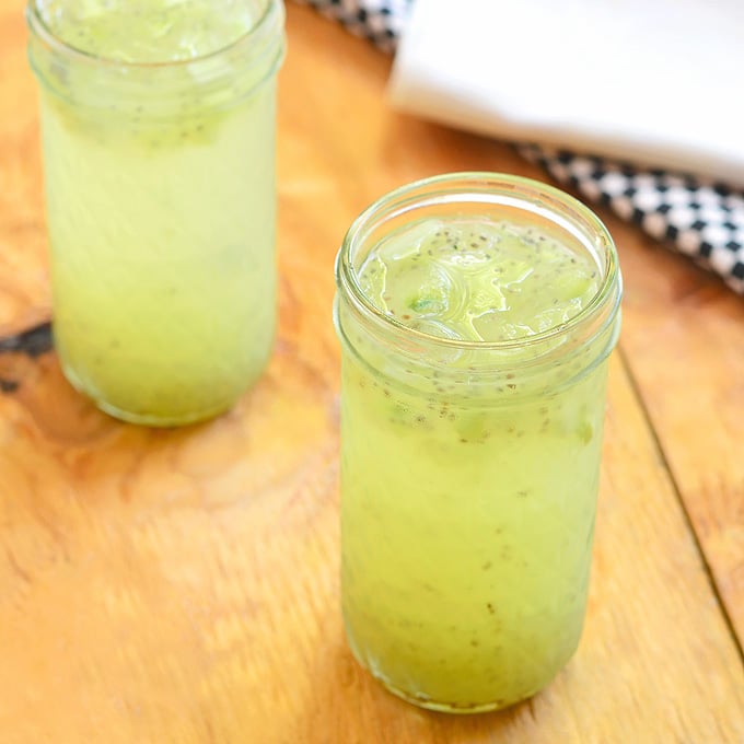 Cucumber Lime and Chia Fresca is a refreshing drink you'd want all summer long. With fresh cucumbers, freshly-squeezed lime juice, and superfood chia, this aqua fresca is a delicious way to hydrate!