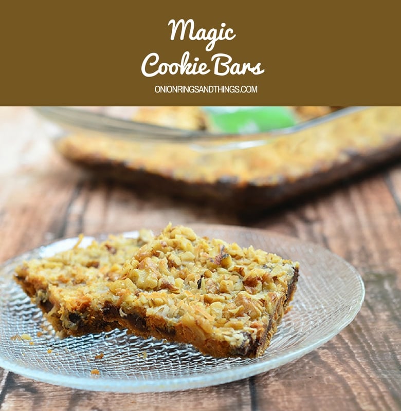 Magic cookie bars with delicious layers of graham cracker crust, condensed milk, chocolate chips, coconut, and walnuts. Golden and crunchy on the outside yet soft and moist on the inside, they're irresistible!