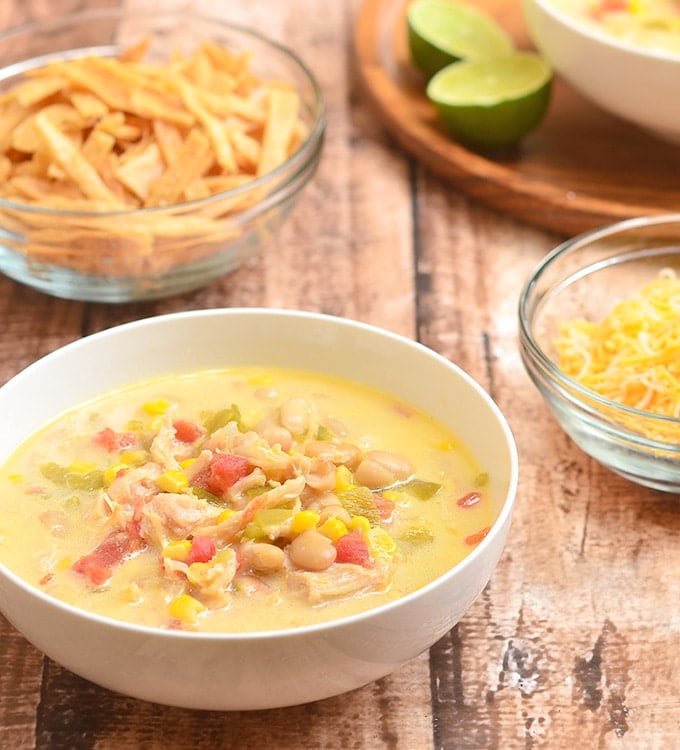 Your whole family will love this convenient fiesta chicken chili.