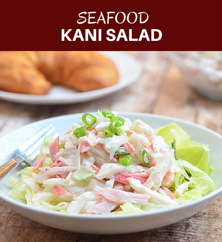 Kani Salad with imitation crab and celery in a creamy mayo dressing is a refreshing seafood salad that's sure to be family favorite. It's ready in minutes and can be enjoyed as is, tossed with salad greens or used as sandwich fillings.