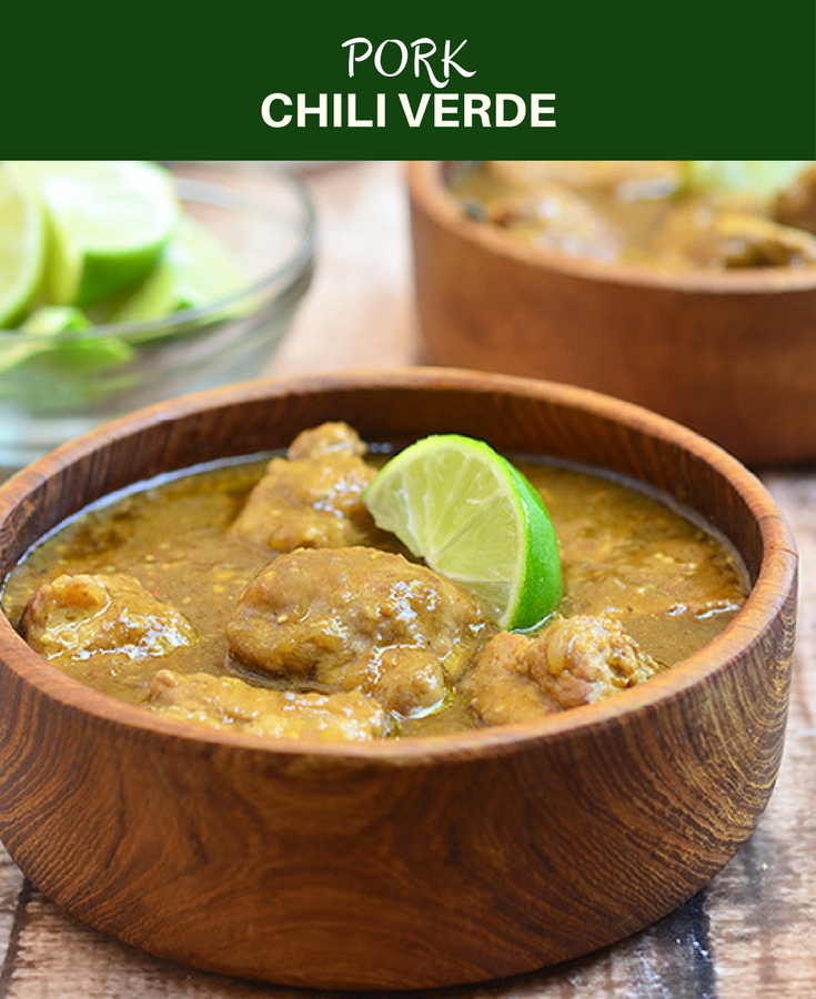 Pork Chili Verde made with pork ribs in a spicy tomatillo sauce. Hearty and delicious, this spicy stew is amazing with rice and warm corn tortillas!