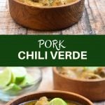 Pork Chili Verde made with pork ribs in a spicy tomatillo sauce. Hearty and delicious, this spicy stew is amazing with rice and warm corn tortillas!