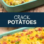 Crack potatoes are as addicting as they sound! Creamy, cheesy and chock full of crisp bacon, and ranch flavor, they're sure to be a dinner hit!