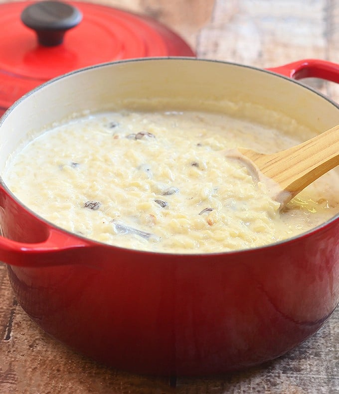 Mexican Rice Pudding or Arroz con Leche is rich, creamy and gluten-free. Delicious as dessert and as an anytime snack!