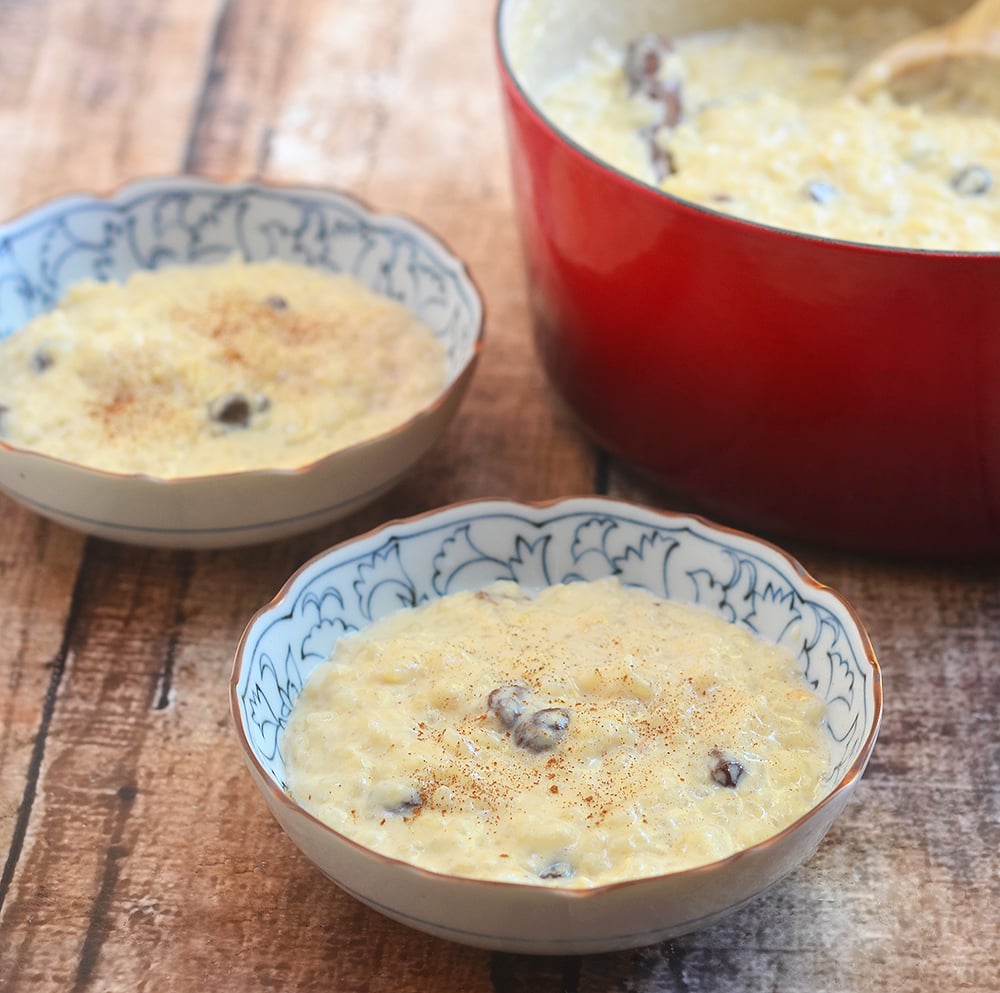 Mexican Rice Pudding or Arroz con Leche is rich, creamy and gluten-free. Delicious as dessert and as an anytime snack!