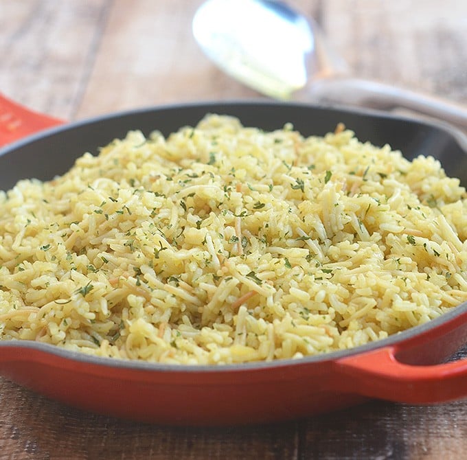 Rice Vermicelli Pilaf is a spot on Rice-A-Roni San Francisco Treat copycat. Made from scratch and fresh ingredients, it's healthier and tastes a whole lot better than from the box!