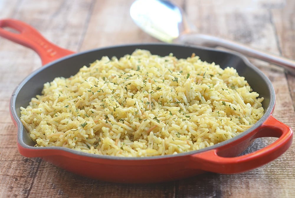 Rice Vermicelli Pilaf is a spot on Rice-A-Roni San Francisco Treat copycat. Made from scratch and fresh ingredients, it's healthier and tastes a whole lot better than from the box!