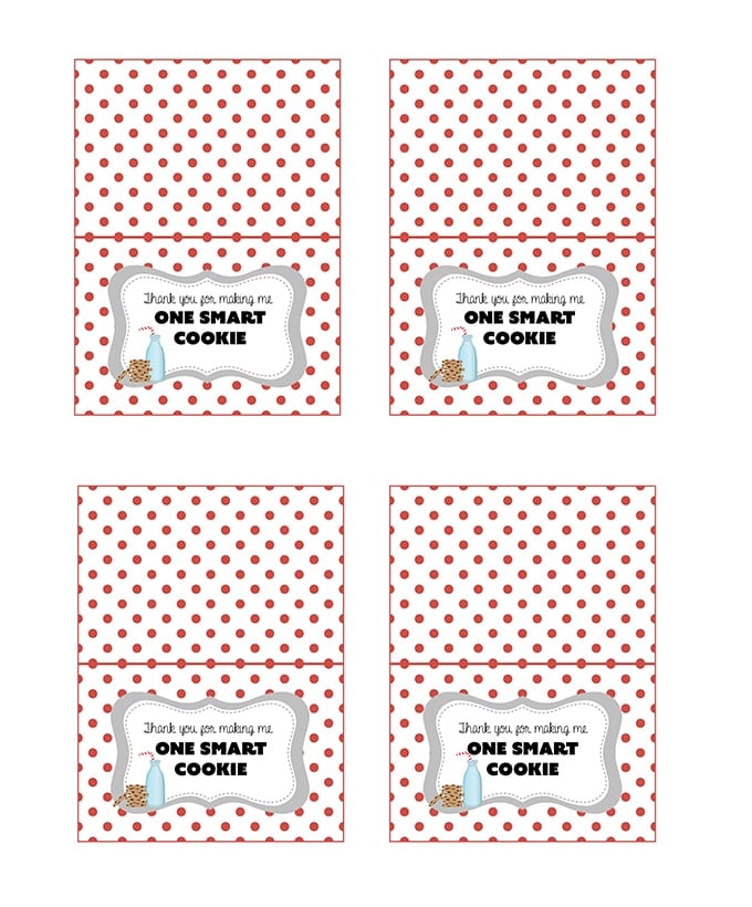 Treat Bag Topper Printable for teachers