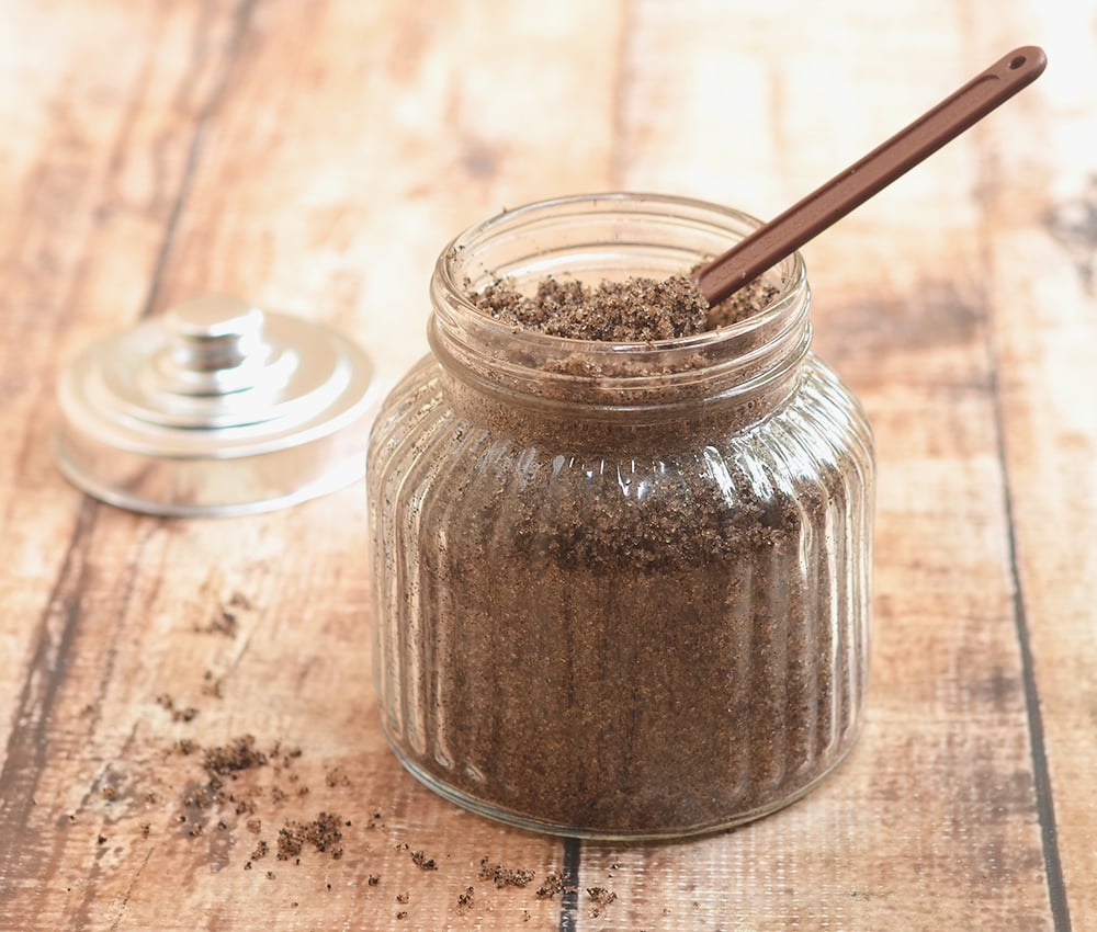 Homemade Coffee Sugar Body Scrub is a luxurious body treat for smooth, silky and invigorated skin! Only three all-natural ingredients!