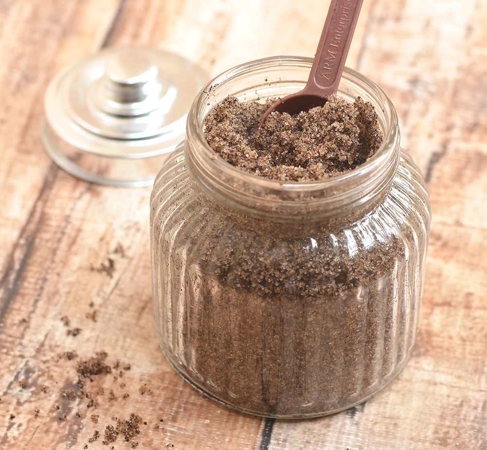 Coffee helps firm and energize your skin. You'll love this homemade scrub. 