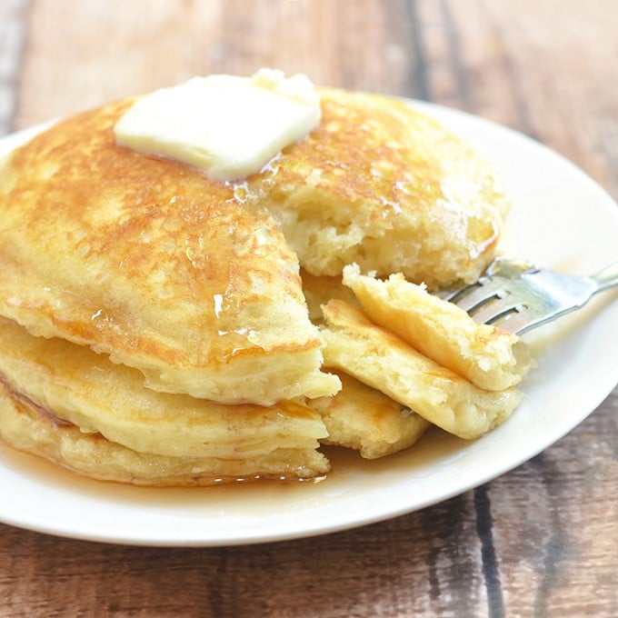 Plump and pillowy, these IHOP Pancakes copycat are just as tasty and delicious as what you'd find in the restaurant yet cost a fraction of the price. You can easily double the recipe to feed a large crowd or add chopped fresh fruits to the batter for another layer of yum.