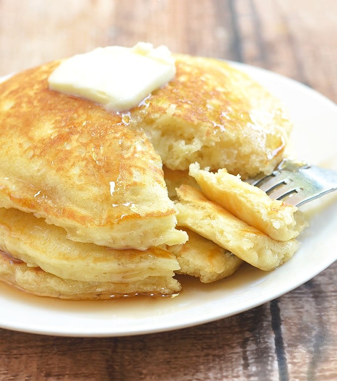 Plump and pillowy, these IHOP Pancakes copycat are just as tasty and delicious as what you'd find in the restaurant yet cost a fraction of the price. You can easily double the recipe to feed a large crowd or add chopped fresh fruits to the batter for another layer of yum.